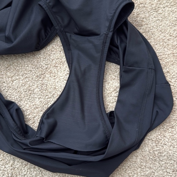 Lands' End Mock Neck High Waist Wireless Black Tankini & Bottom Swimsuit Set 18 - Picture 10 of 10